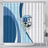 Liberia Monrovia Capital Shower Curtain African Pattern Curves Style