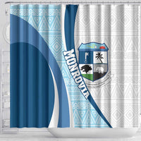 Liberia Monrovia Capital Shower Curtain African Pattern Curves Style