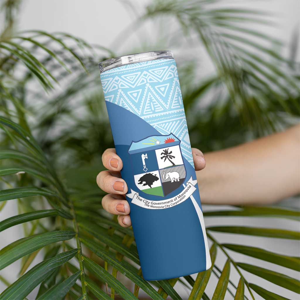 Liberia Monrovia Capital Skinny Tumbler African Pattern Curves Style