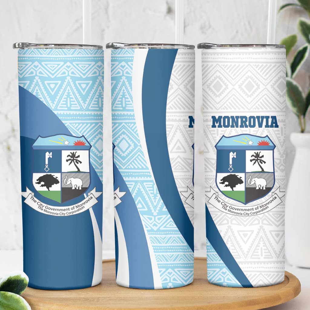 Liberia Monrovia Capital Skinny Tumbler African Pattern Curves Style