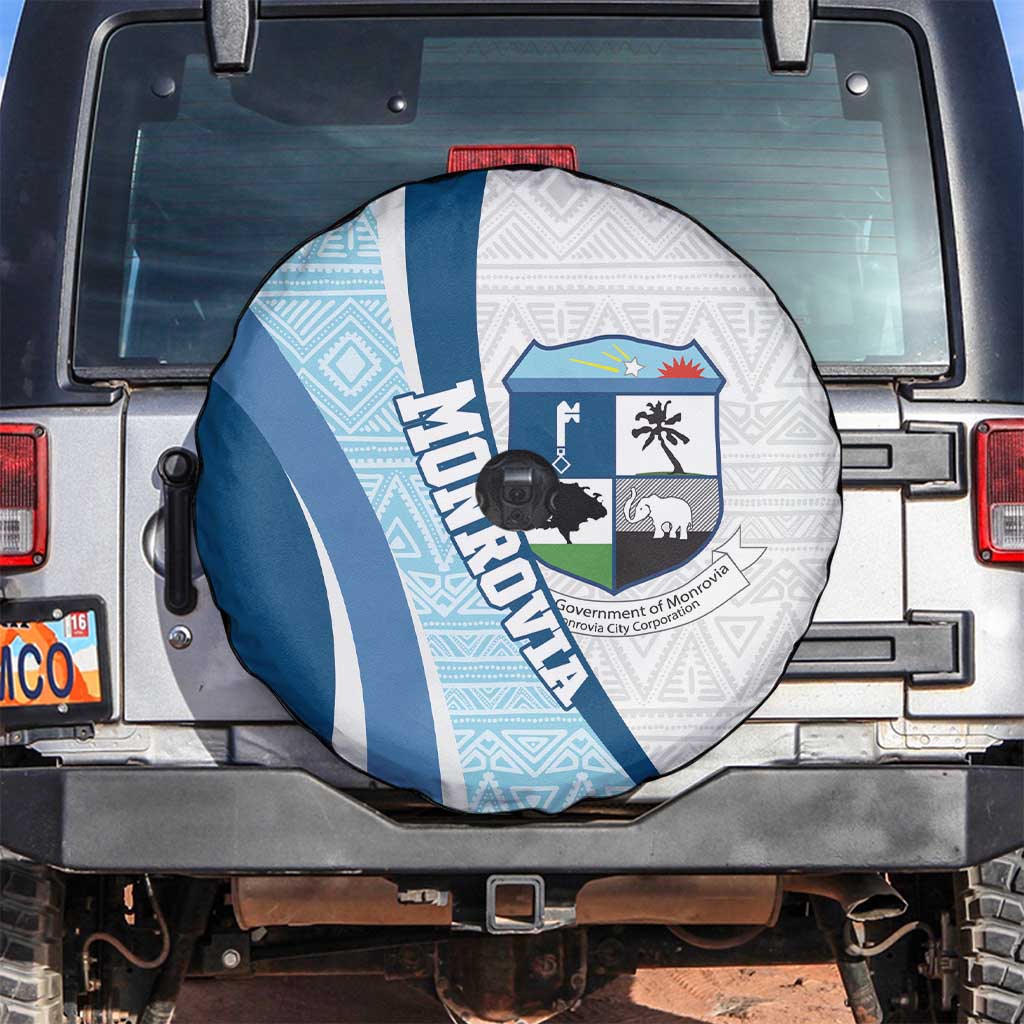 Liberia Monrovia Capital Spare Tire Cover African Pattern Curves Style