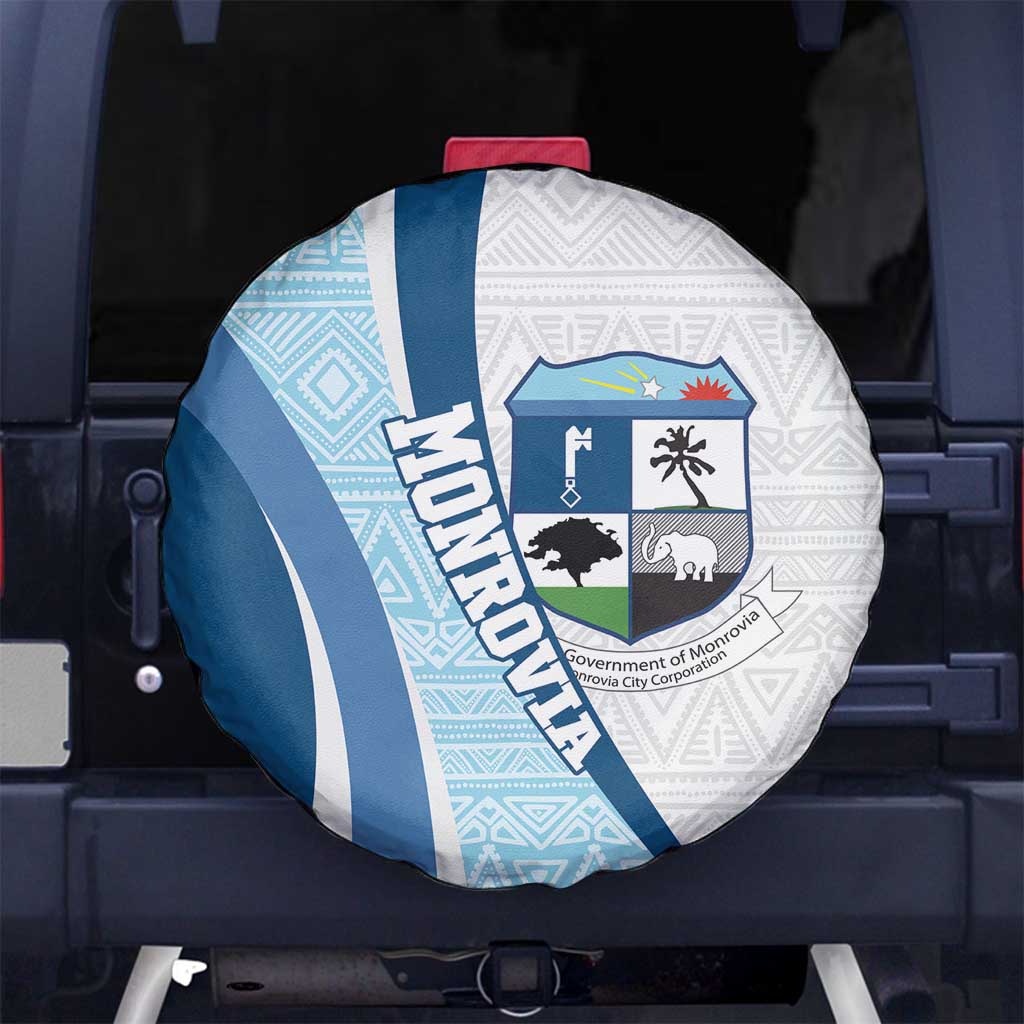 Liberia Monrovia Capital Spare Tire Cover African Pattern Curves Style