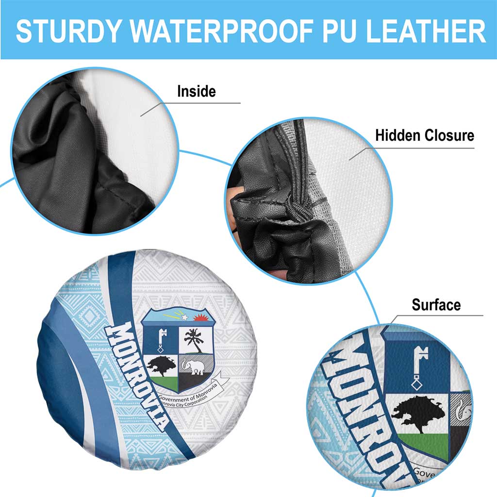 Liberia Monrovia Capital Spare Tire Cover African Pattern Curves Style