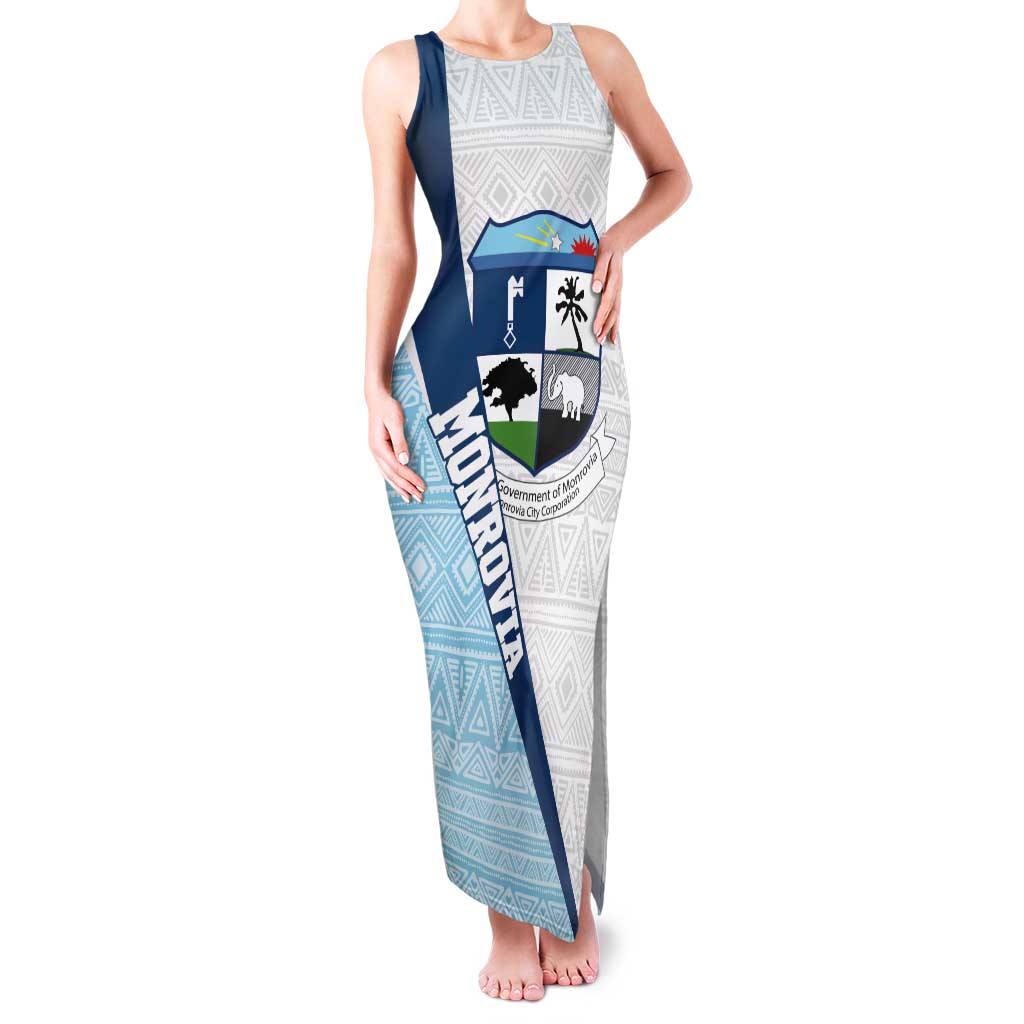 Liberia Monrovia Capital Tank Maxi Dress African Pattern Curves Style
