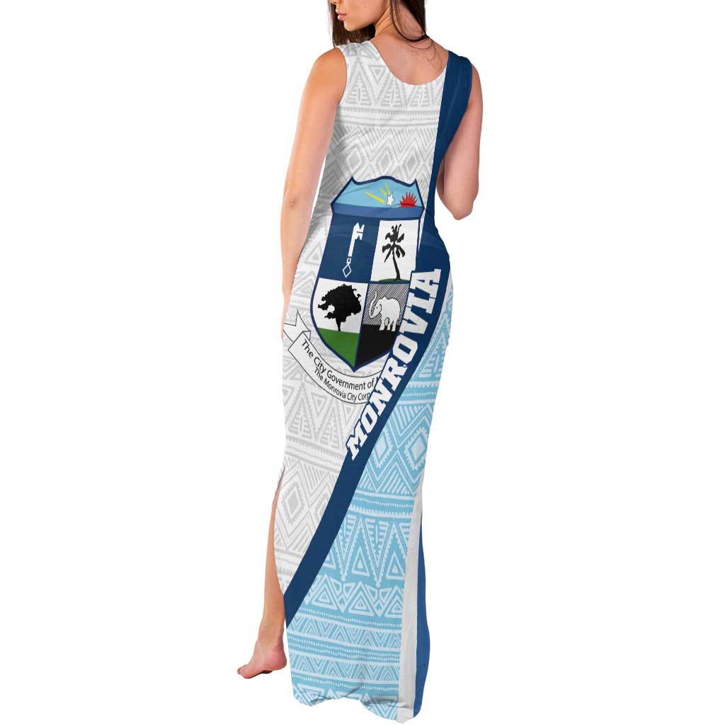 Liberia Monrovia Capital Tank Maxi Dress African Pattern Curves Style