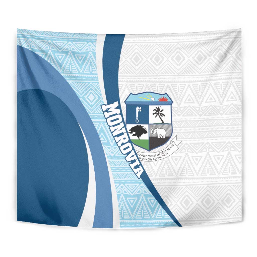 Liberia Monrovia Capital Tapestry African Pattern Curves Style