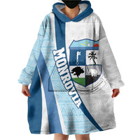 Liberia Monrovia Capital Wearable Blanket Hoodie African Pattern Curves Style