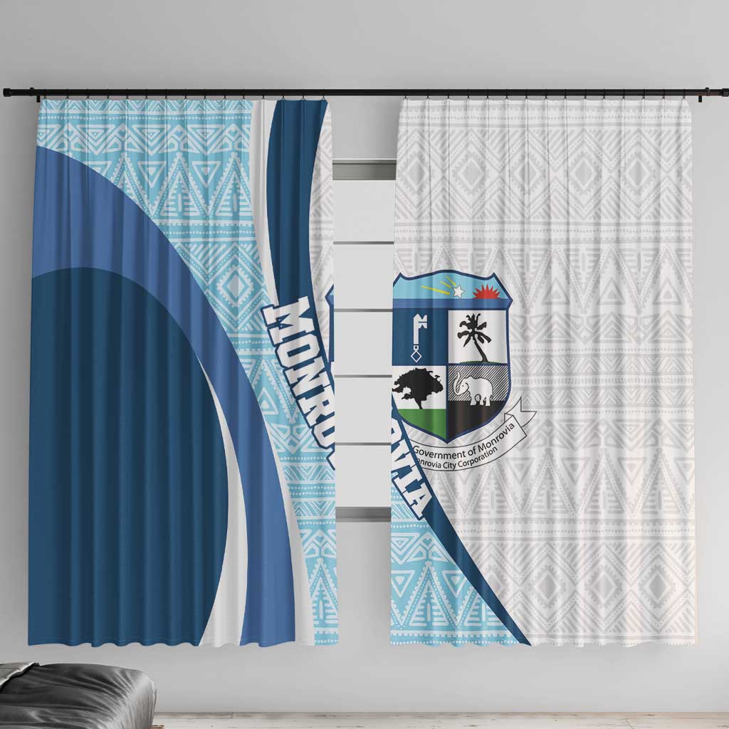 Liberia Monrovia Capital Window Curtain African Pattern Curves Style