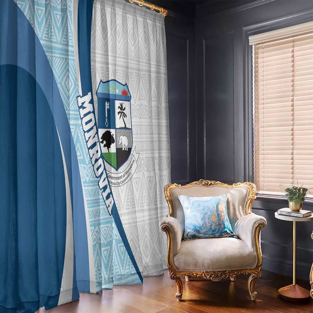 Liberia Monrovia Capital Window Curtain African Pattern Curves Style