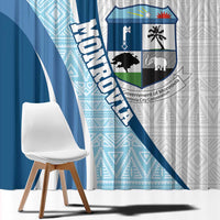 Liberia Monrovia Capital Window Curtain African Pattern Curves Style