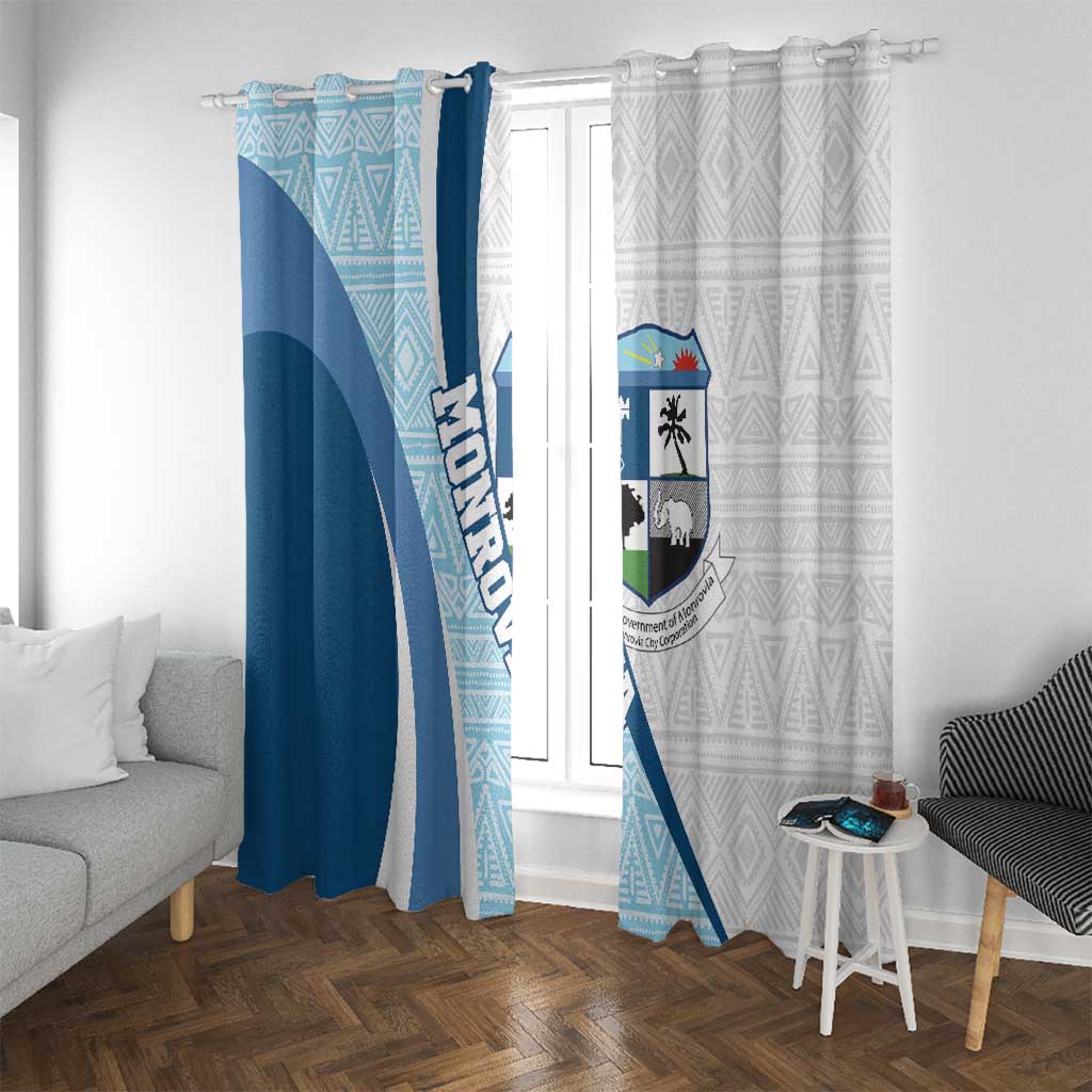 Liberia Monrovia Capital Window Curtain African Pattern Curves Style