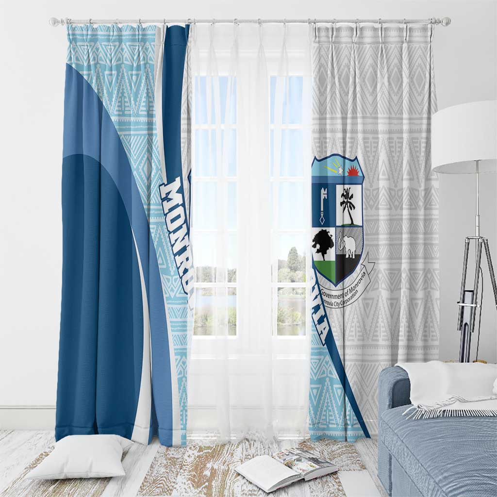 Liberia Monrovia Capital Window Curtain African Pattern Curves Style