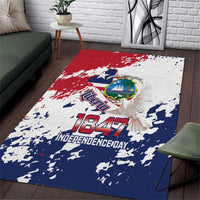 Liberia 1847 Independence Day Area Rug Coat Of Arms Grunge Style