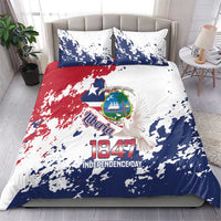 Liberia 1847 Independence Day Bedding Set Coat Of Arms Grunge Style