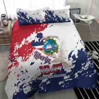 Liberia 1847 Independence Day Bedding Set Coat Of Arms Grunge Style