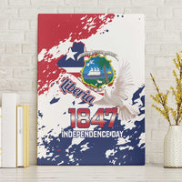 Liberia 1847 Independence Day Canvas Wall Art Coat Of Arms Grunge Style