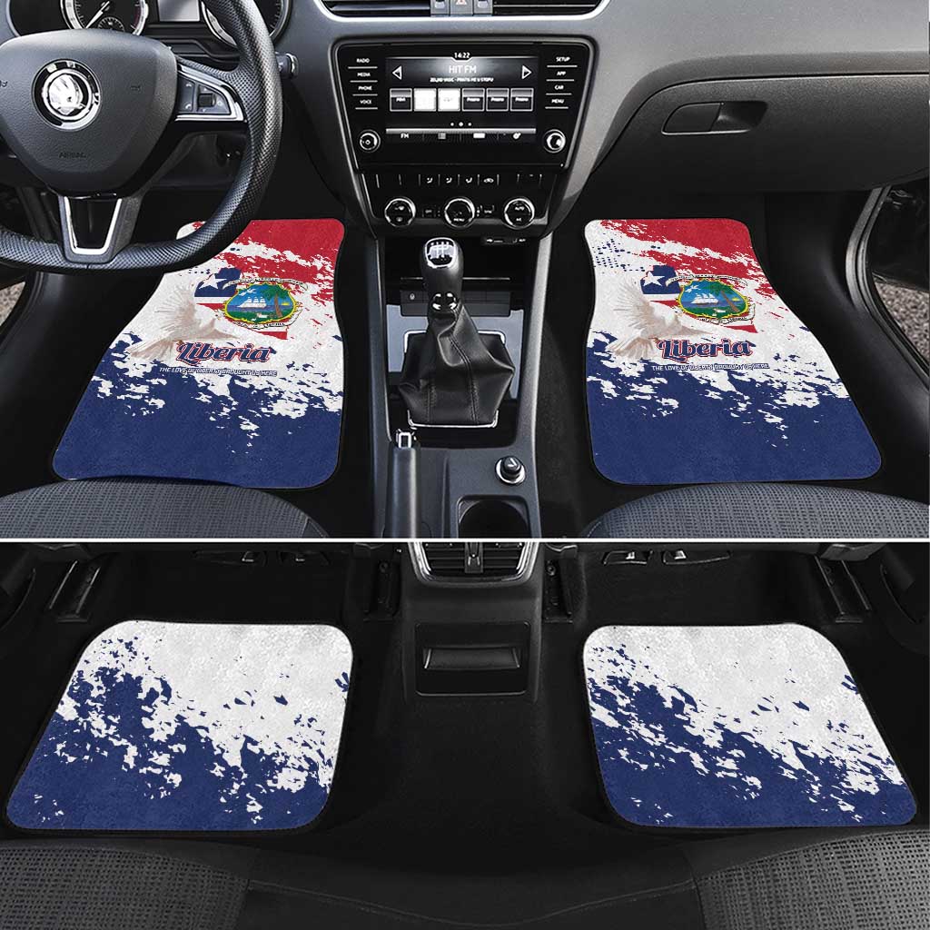 Liberia 1847 Independence Day Car Mats Coat Of Arms Grunge Style