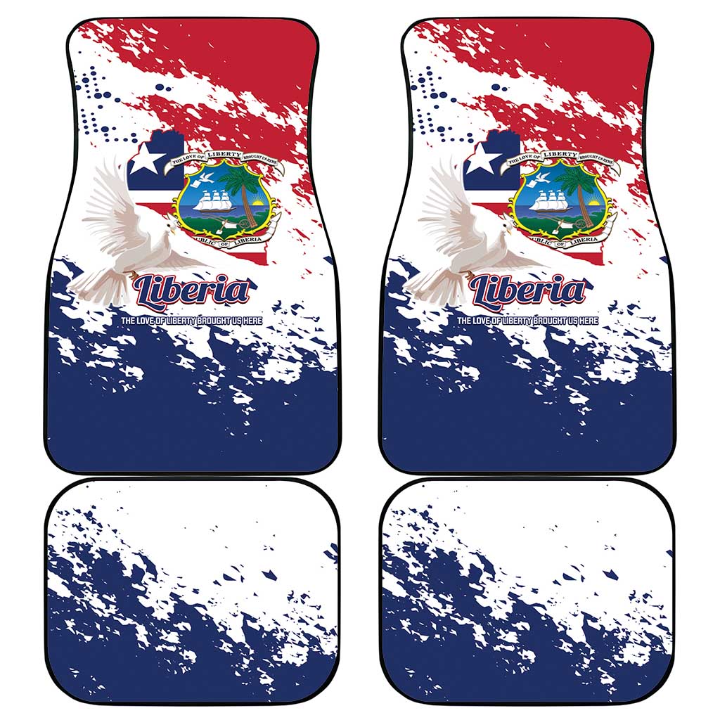 Liberia 1847 Independence Day Car Mats Coat Of Arms Grunge Style