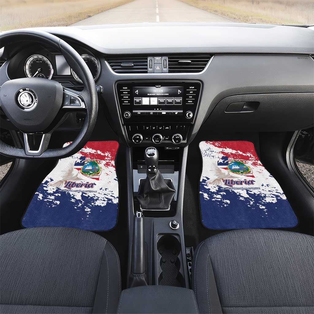 Liberia 1847 Independence Day Car Mats Coat Of Arms Grunge Style