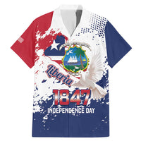 Liberia 1847 Independence Day Family Matching Mermaid Dress and Hawaiian Shirt Coat Of Arms Grunge Style