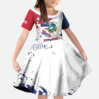 Liberia 1847 Independence Day Family Matching Puletasi and Hawaiian Shirt Coat Of Arms Grunge Style