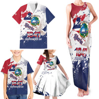 Liberia 1847 Independence Day Family Matching Tank Maxi Dress and Hawaiian Shirt Coat Of Arms Grunge Style