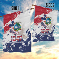 Liberia 1847 Independence Day Garden Flag Coat Of Arms Grunge Style