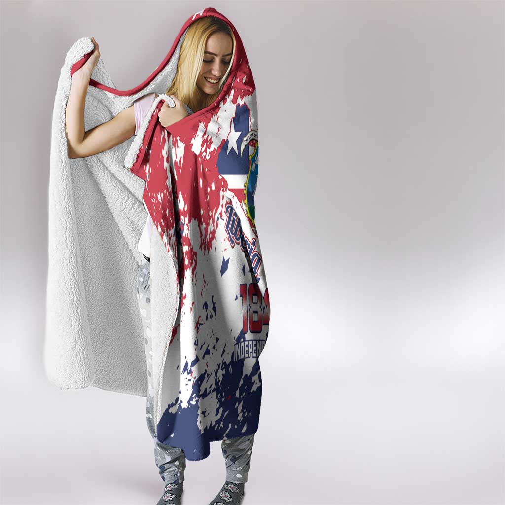 Liberia 1847 Independence Day Hooded Blanket Coat Of Arms Grunge Style