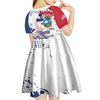 Liberia 1847 Independence Day Kid Short Sleeve Dress Coat Of Arms Grunge Style