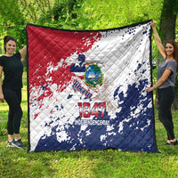 Liberia 1847 Independence Day Quilt Coat Of Arms Grunge Style