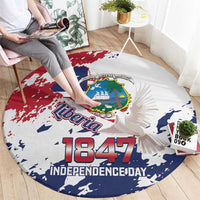 Liberia 1847 Independence Day Round Carpet Coat Of Arms Grunge Style