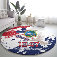 Liberia 1847 Independence Day Round Carpet Coat Of Arms Grunge Style