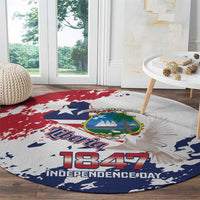 Liberia 1847 Independence Day Round Carpet Coat Of Arms Grunge Style