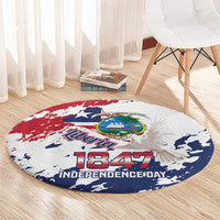 Liberia 1847 Independence Day Round Carpet Coat Of Arms Grunge Style
