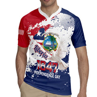 Liberia 1847 Independence Day Rugby Jersey Coat Of Arms Grunge Style
