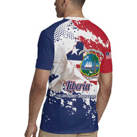 Liberia 1847 Independence Day Rugby Jersey Coat Of Arms Grunge Style