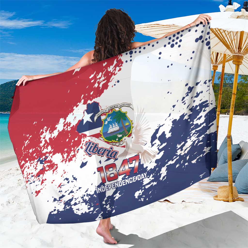 Liberia 1847 Independence Day Sarong Coat Of Arms Grunge Style