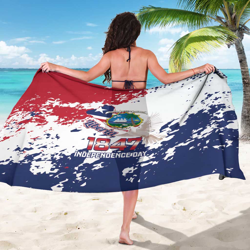 Liberia 1847 Independence Day Sarong Coat Of Arms Grunge Style
