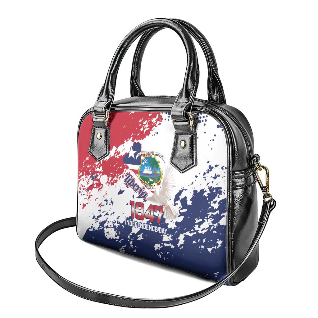 Liberia 1847 Independence Day Shoulder Handbag Coat Of Arms Grunge Style