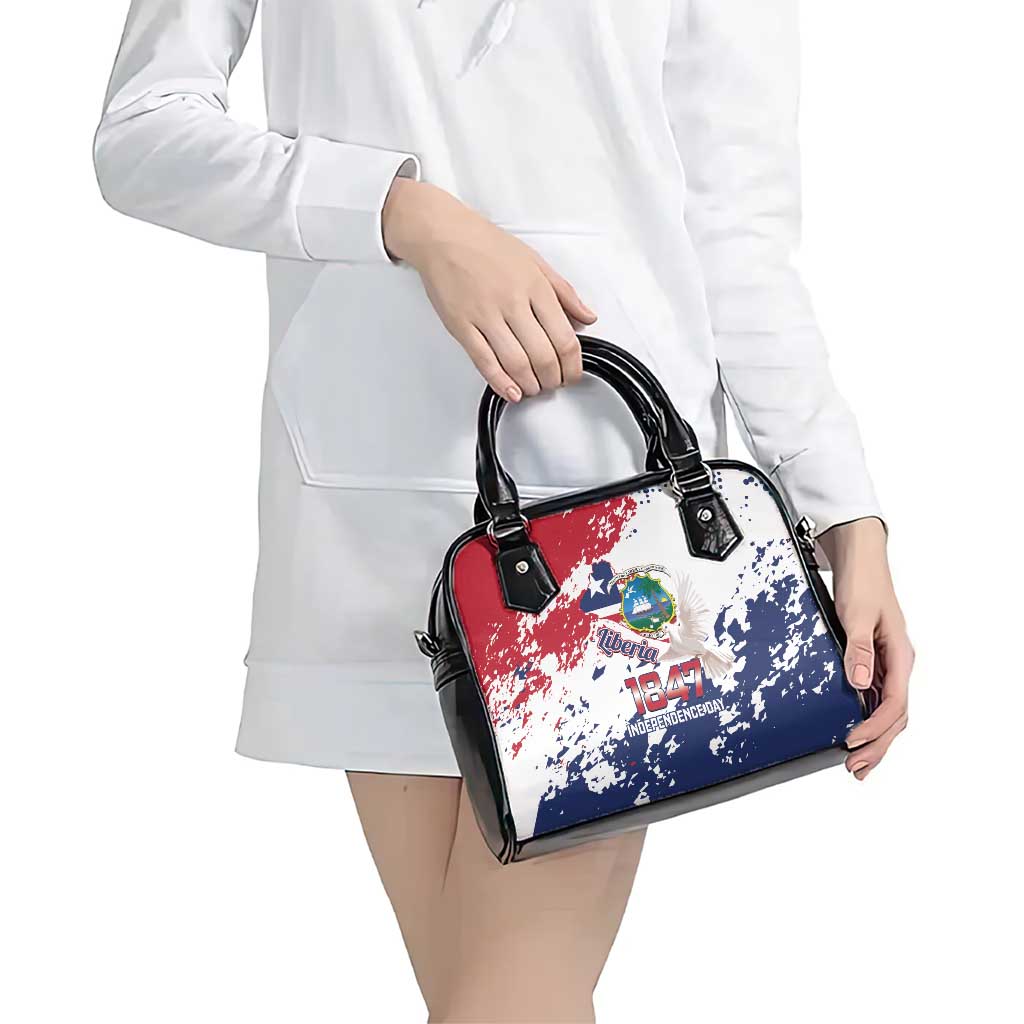 Liberia 1847 Independence Day Shoulder Handbag Coat Of Arms Grunge Style