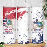 Liberia 1847 Independence Day Skinny Tumbler Coat Of Arms Grunge Style