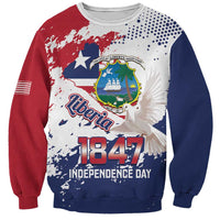 Liberia 1847 Independence Day Sweatshirt Coat Of Arms Grunge Style