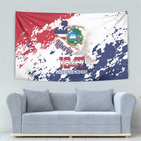Liberia 1847 Independence Day Tapestry Coat Of Arms Grunge Style