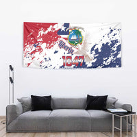 Liberia 1847 Independence Day Tapestry Coat Of Arms Grunge Style