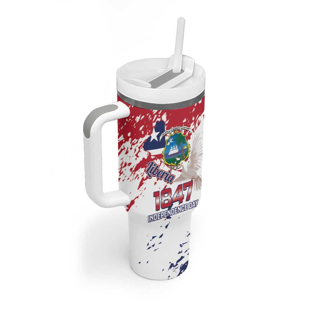 Liberia 1847 Independence Day Tumbler With Handle Coat Of Arms Grunge Style
