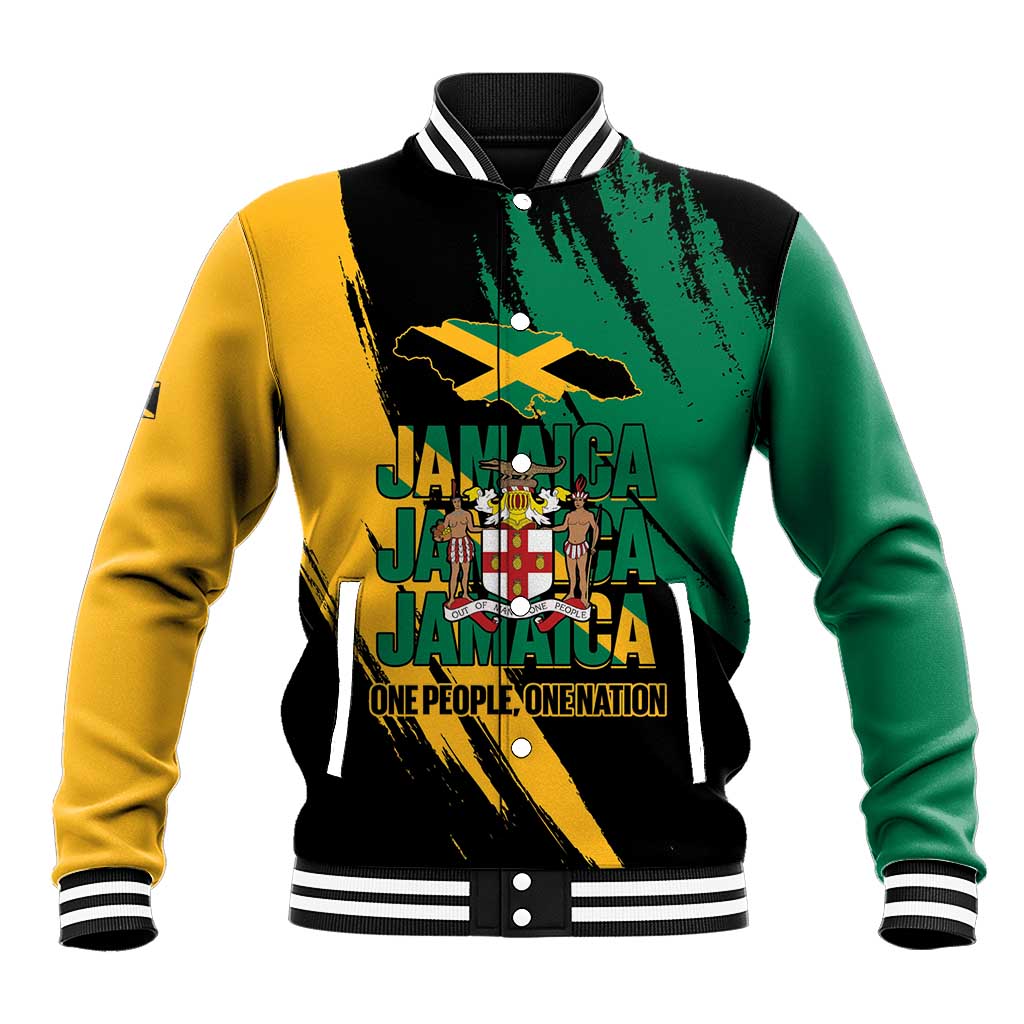Jamaica Independence Day Baseball Jacket One People One Nation