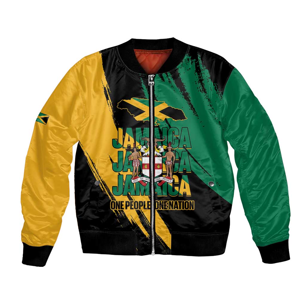 Jamaica Independence Day Bomber Jacket One People One Nation