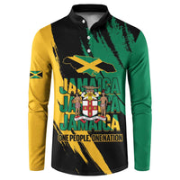 Jamaica Independence Day Button Sweatshirt One People One Nation