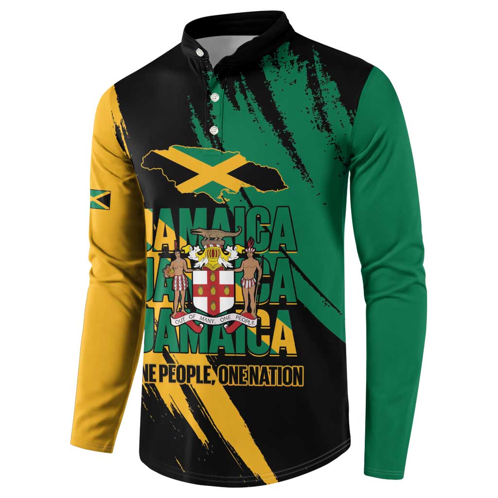 Jamaica Independence Day Button Sweatshirt One People One Nation