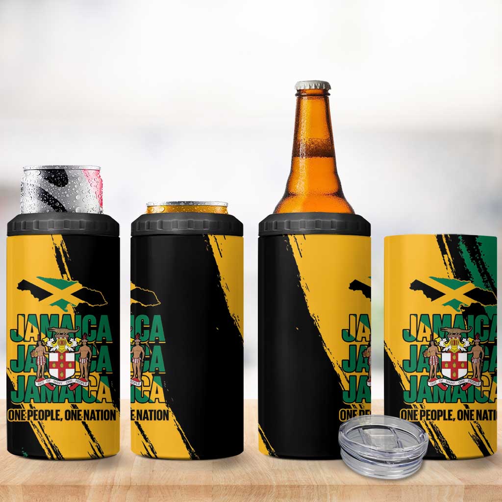 Jamaica Independence Day 4 in 1 Can Cooler Tumbler One People One Nation